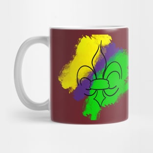 Mardi Gras Fleur de Lis Mug